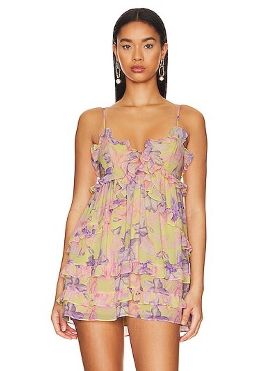 Lovers + Friends Dresses & Skirts - Revolve Lovers + Friends Lenny Mini Dress in Lenny Floral Multi 🌸💛